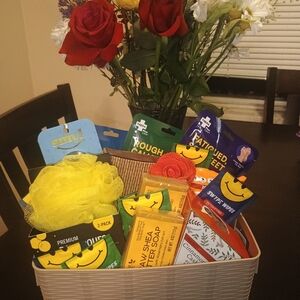 Men's custom gift basket pamper me I love you Father's Day birthday anniversary